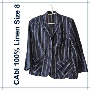 Cabi Linen Jacket EUC size 8 Style #871